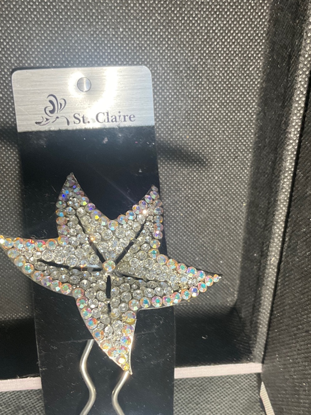 St. Claire handcrafted crystal starfish hairpin